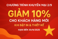 Hình ảnh cho bài viết Chương Trình Khuyến Mại 2/9 – Giảm 10% Cho Khách Hàng Mới Khi Đặt In & Thiết Kế